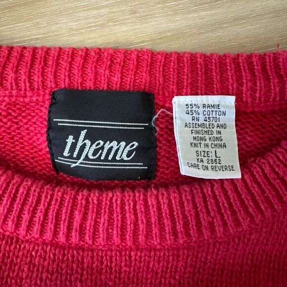 Vintage Size L Art Deco Pullover Sweater Floral Swirl Retro 90s Whimsical Granny - Picture 6 of 6